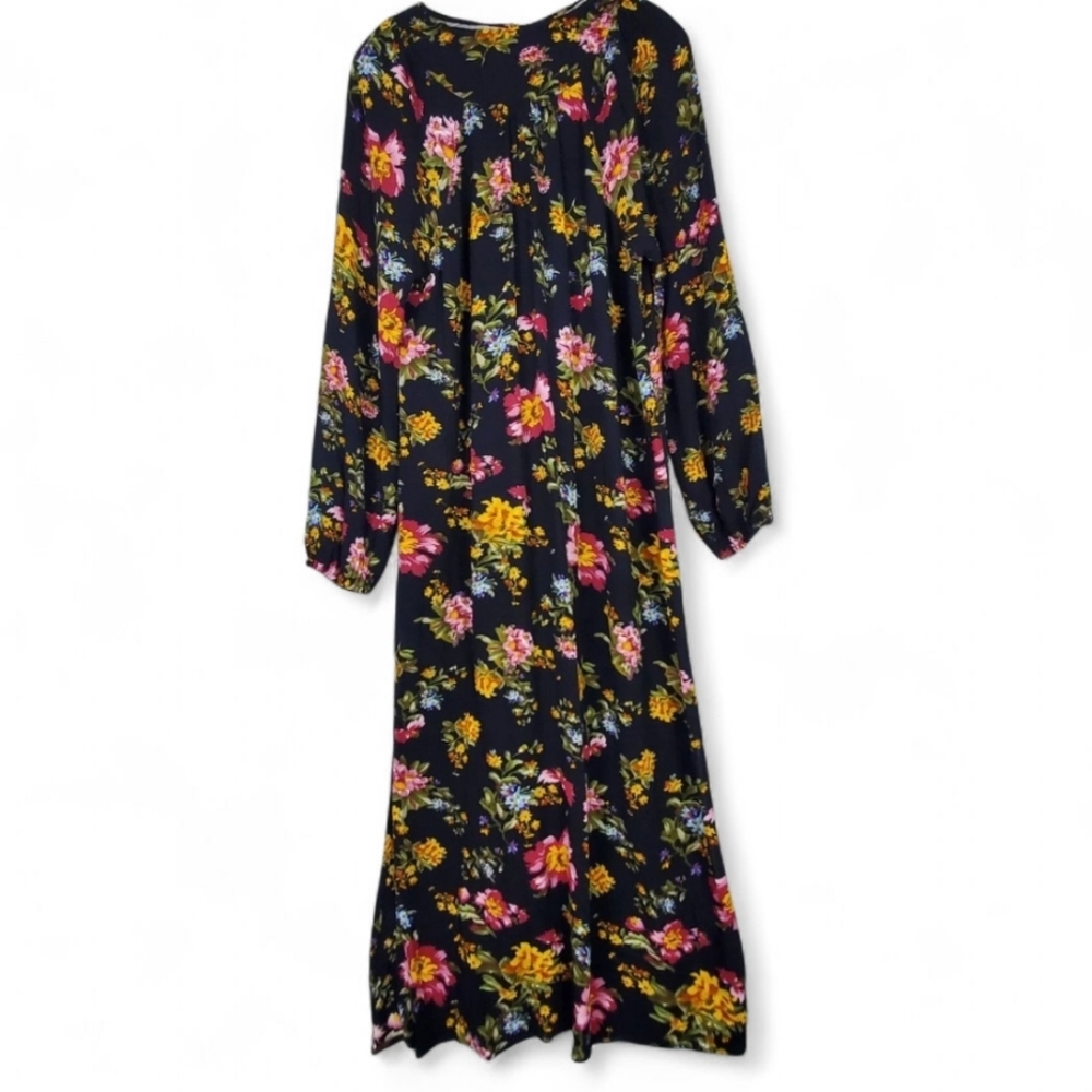 Natural Life Maxi Dress Rowan Side Slit Size XL V-Neck Rayon Textured Boho - Picture 4 of 10